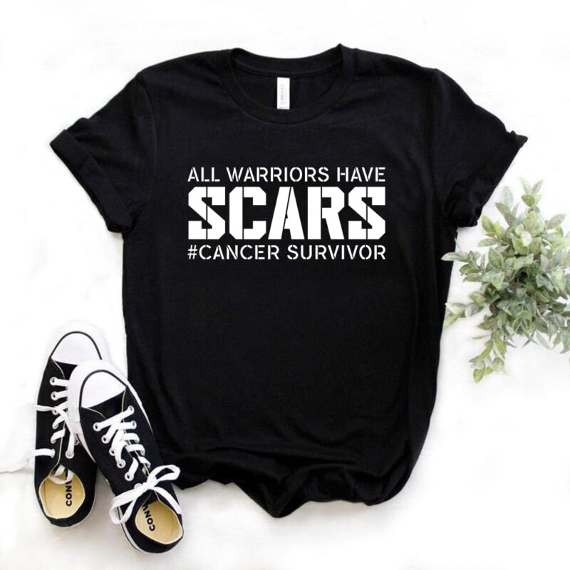 All Warriors Have Scars, Cancer Survivor, October, Cancer Awareness Month, T-Shirt design