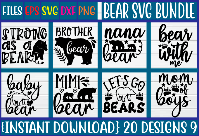Bear svg bundle graphic t shirt