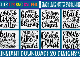 Black lives matter svg bundle graphic t shirt