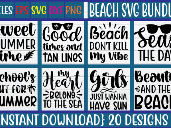 Beach svg bundle t shirt template