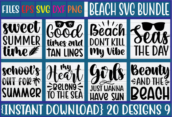 Beach svg bundle t shirt template