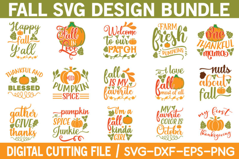 Fall svg bundle t shirt graphic design