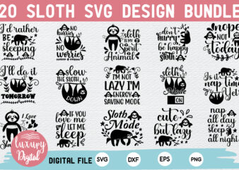 Sloth svg design Bundle for sale!,cut file Bundle