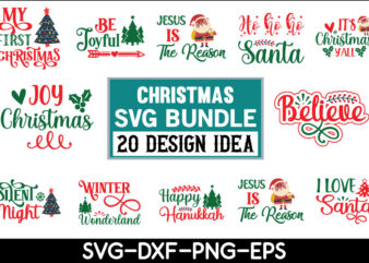 Christmas svg bundle t shirt vector file