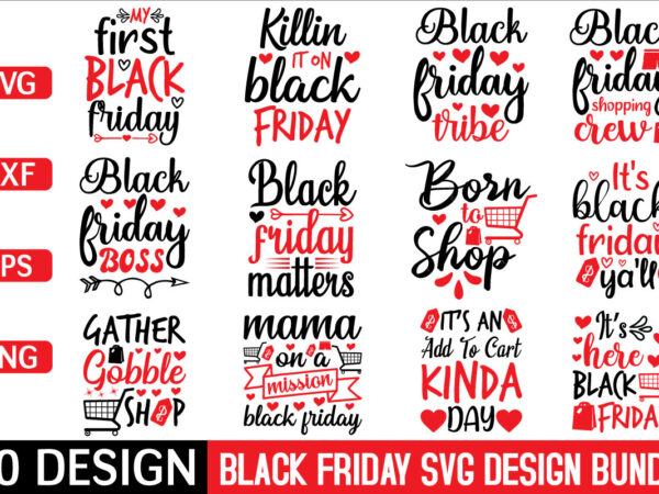 Black friday crew svg t shirt design