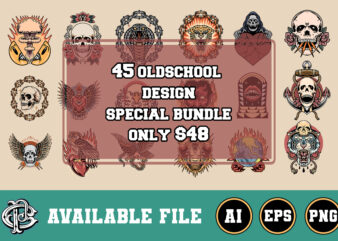 45 oldschool design bundle only $48