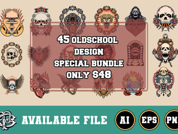 45 oldschool design bundle only $48