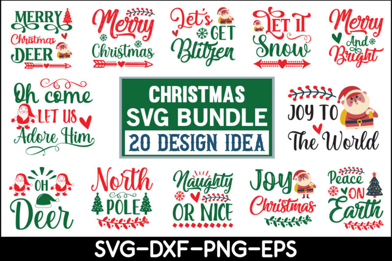 Christmas svg bundle t shirt vector file