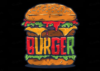 Big Burger t shirt template