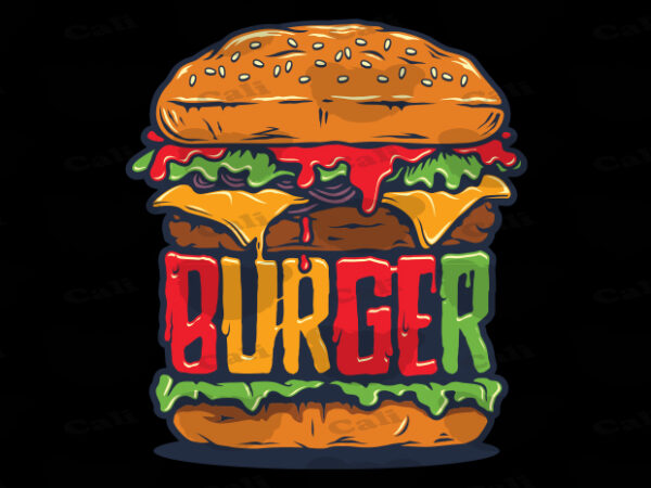 Big burger t shirt template