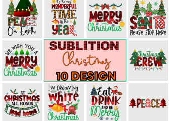 Christmas sublimation bundle 10 design