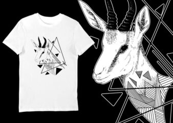Artistic T-shirt Design – Animals Collection: Antelope