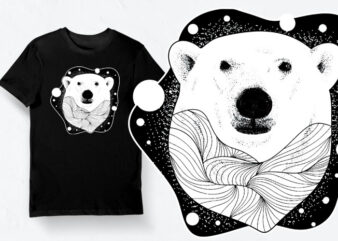 Artistic T-shirt Design – Animals Collection: Polar Bear