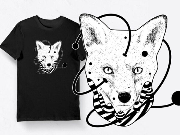 Artistic t-shirt design – animals collection: fox