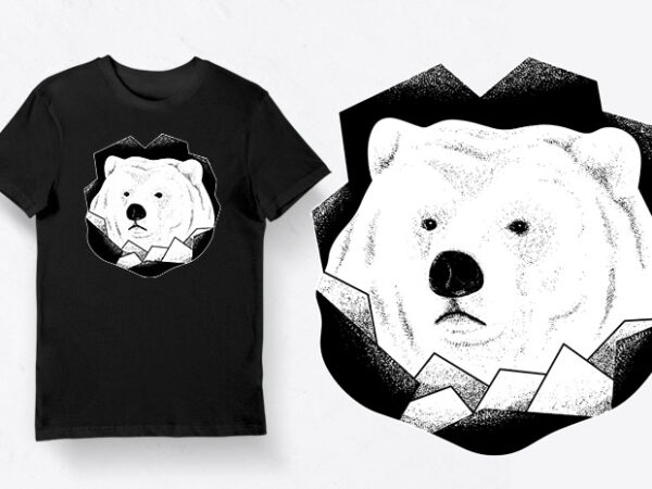 Artistic t-shirt design – animals collection: grizzly