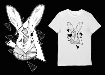 Artistic T-shirt Design – Animals Collection: Hare