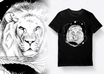 Creative t-shirt design - animals collection: lion