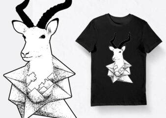 Artistic T-shirt Design – Animals Collection: Impala