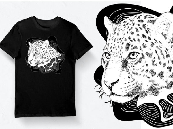 Creative t-shirt design – animals collection: leopard