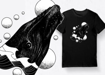 Artistic T-shirt Design – Animals Collection: Whale