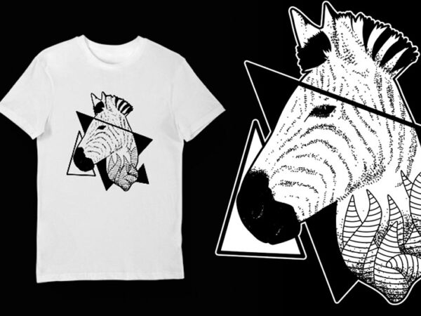 Creative t-shirt design – animals collection: zebra