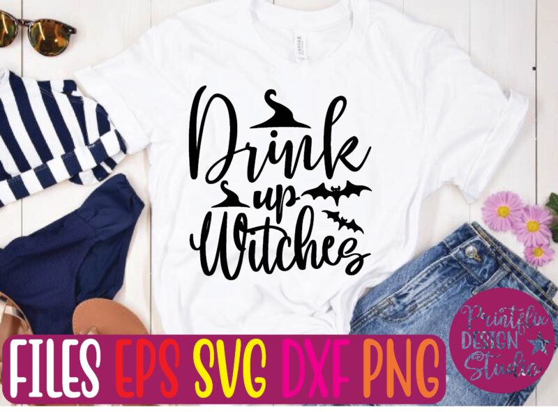 Drink up witches graphic t shirt