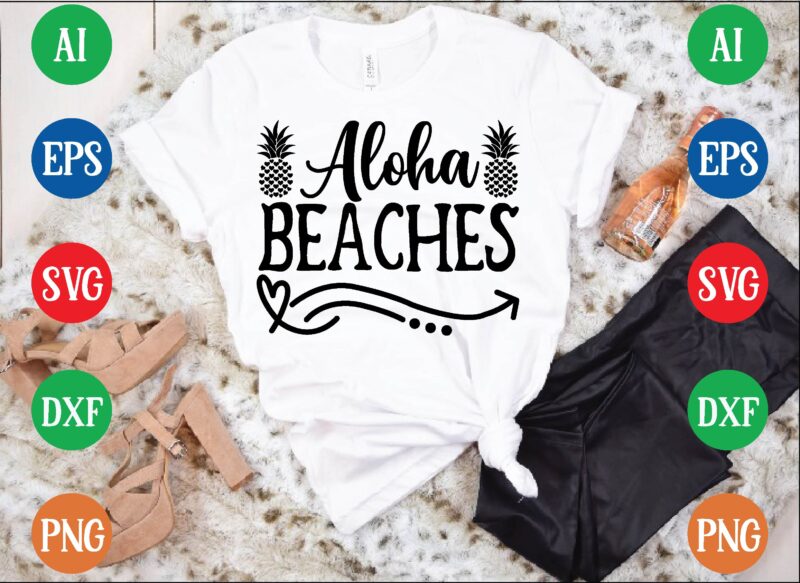 Aloha beaches graphic t shirt