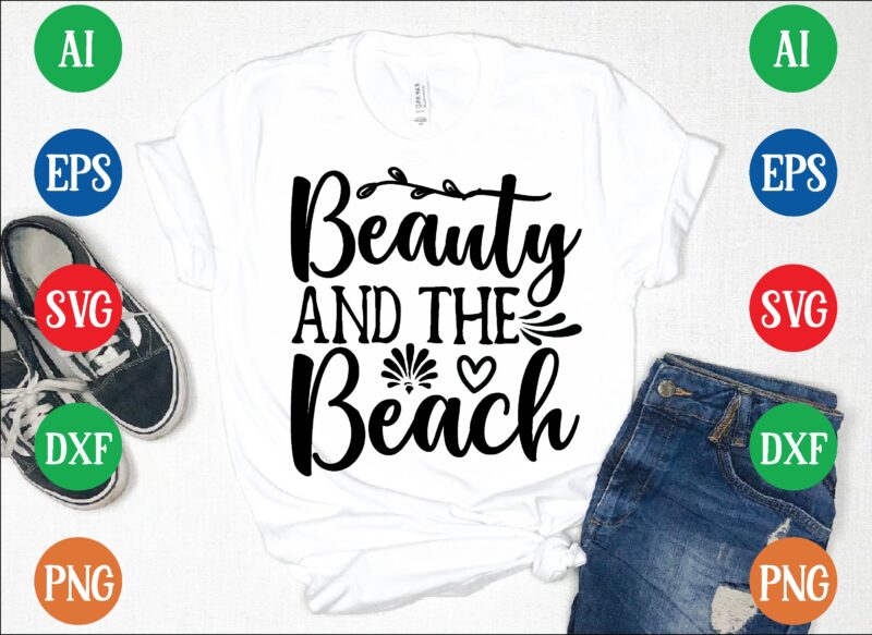 Beauty and the beach graphic t shirt