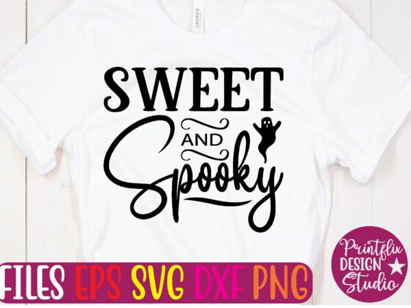 Sweet and spooky t shirt template