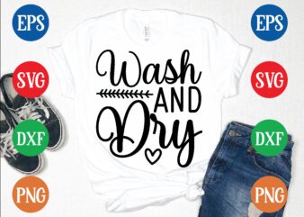 Wash and dry t shirt vector illustration