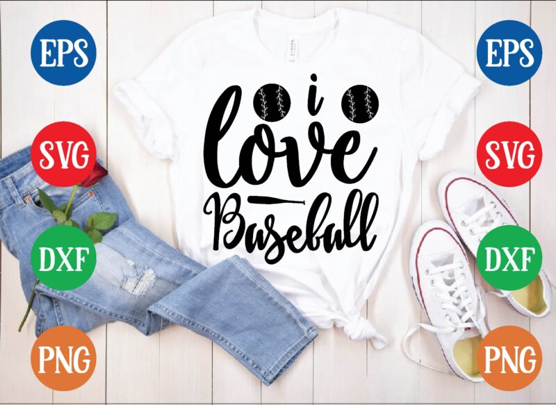 i love baseball graphic t shirt