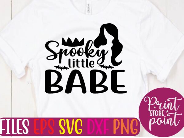 Spooky little babe t shirt vector illustration