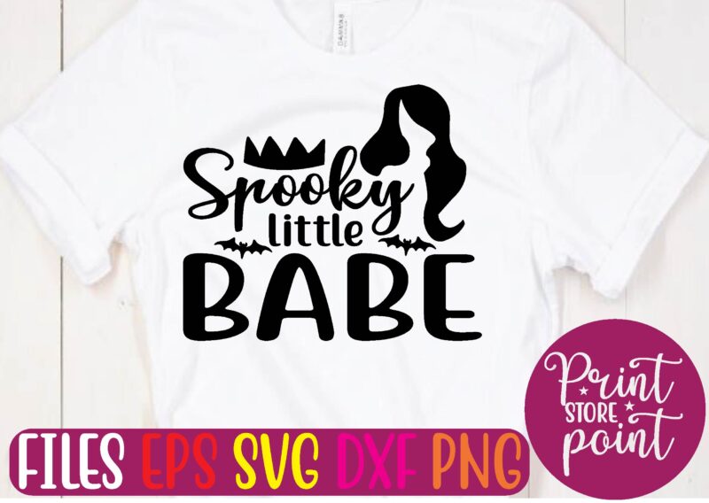 spooky little babe t shirt vector illustration