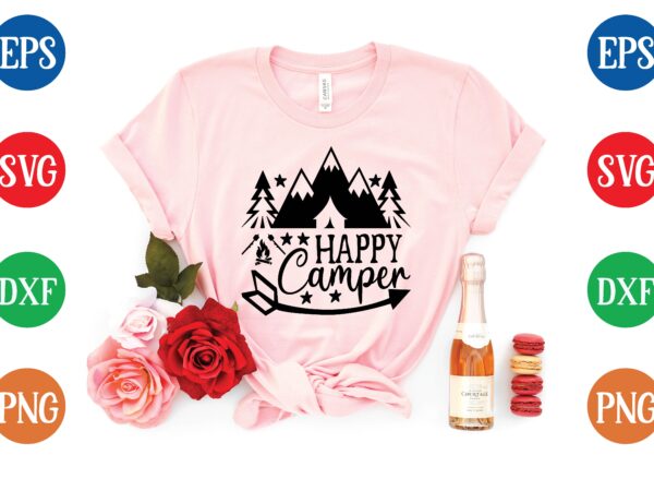 Happy camper t shirt template