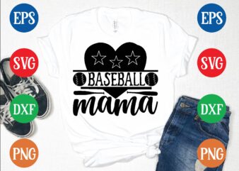 Baseball mama t shirt vector illustration