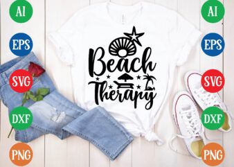 Beach therapy t shirt template