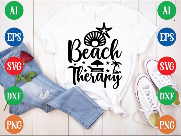 Beach therapy t shirt template