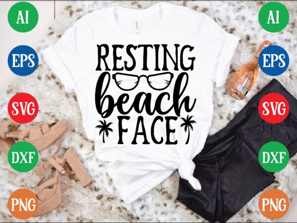 Resting beach face graphic t shirt