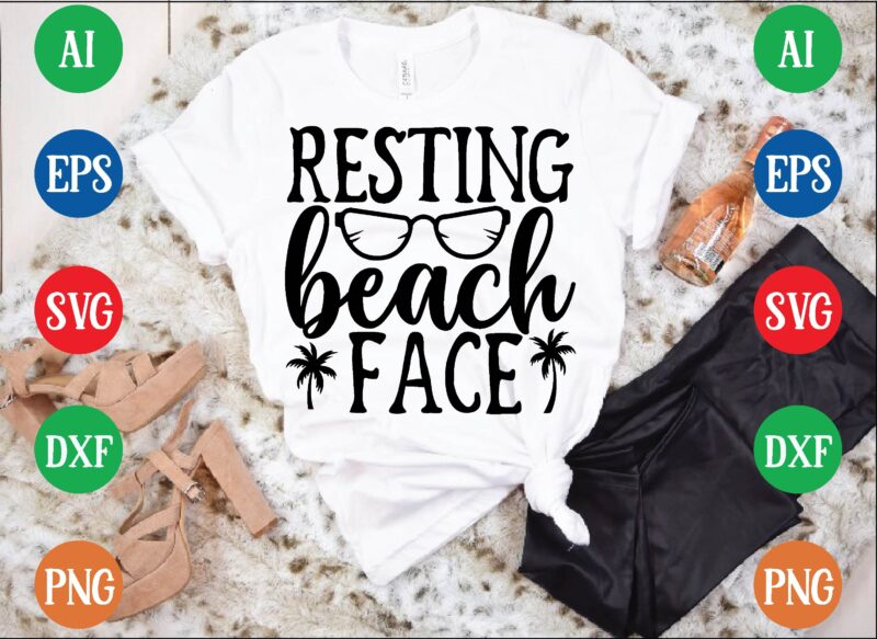 Resting beach face graphic t shirt