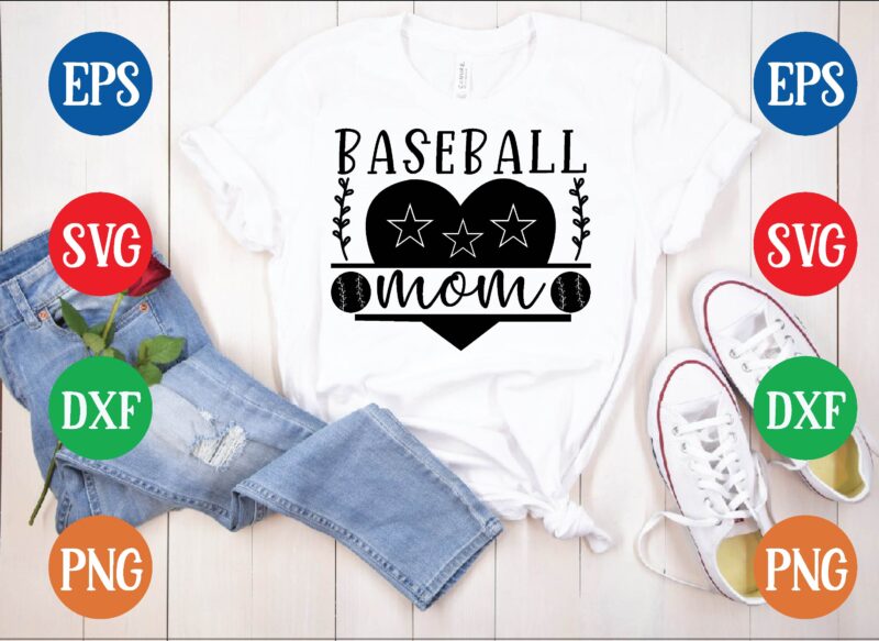 Baseball mom t shirt template