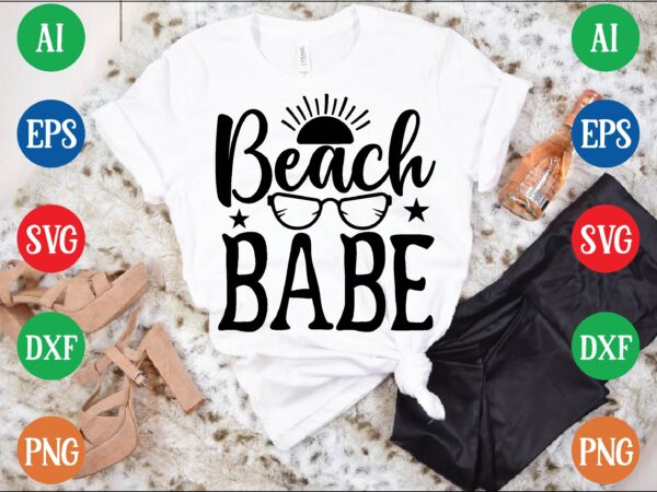 Beach babe t shirt template