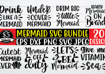 Mermaid svg bundle graphic t shirt