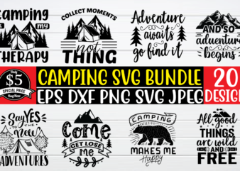 Camping svg bundle t shirt template