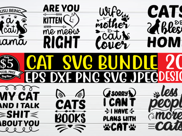 Cat svg bundle graphic t shirt