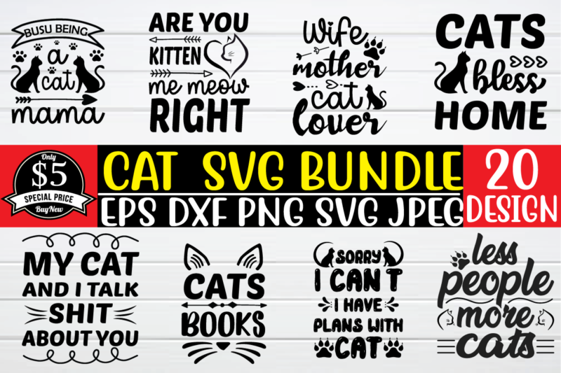 Cat svg bundle graphic t shirt