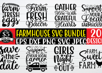 Farmhouse Svg Bundle t shirt template