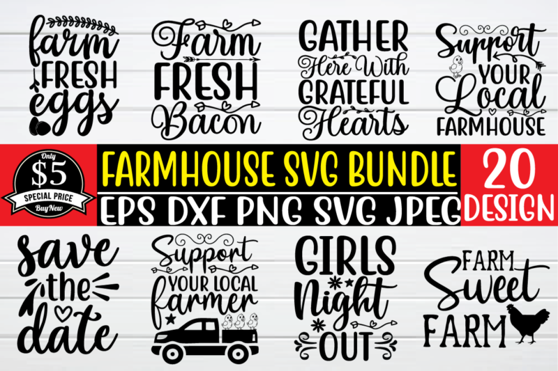 Farmhouse Svg Bundle t shirt template