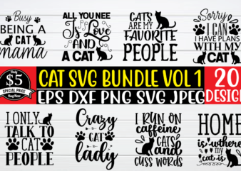 Cat svg bundle t shirt template