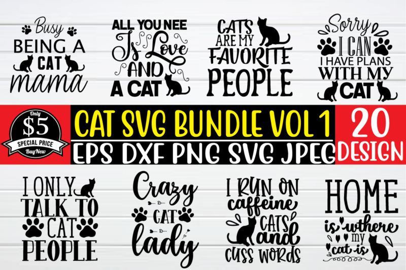 Cat svg bundle t shirt template