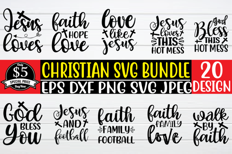 Christian svg bundle graphic t shirt